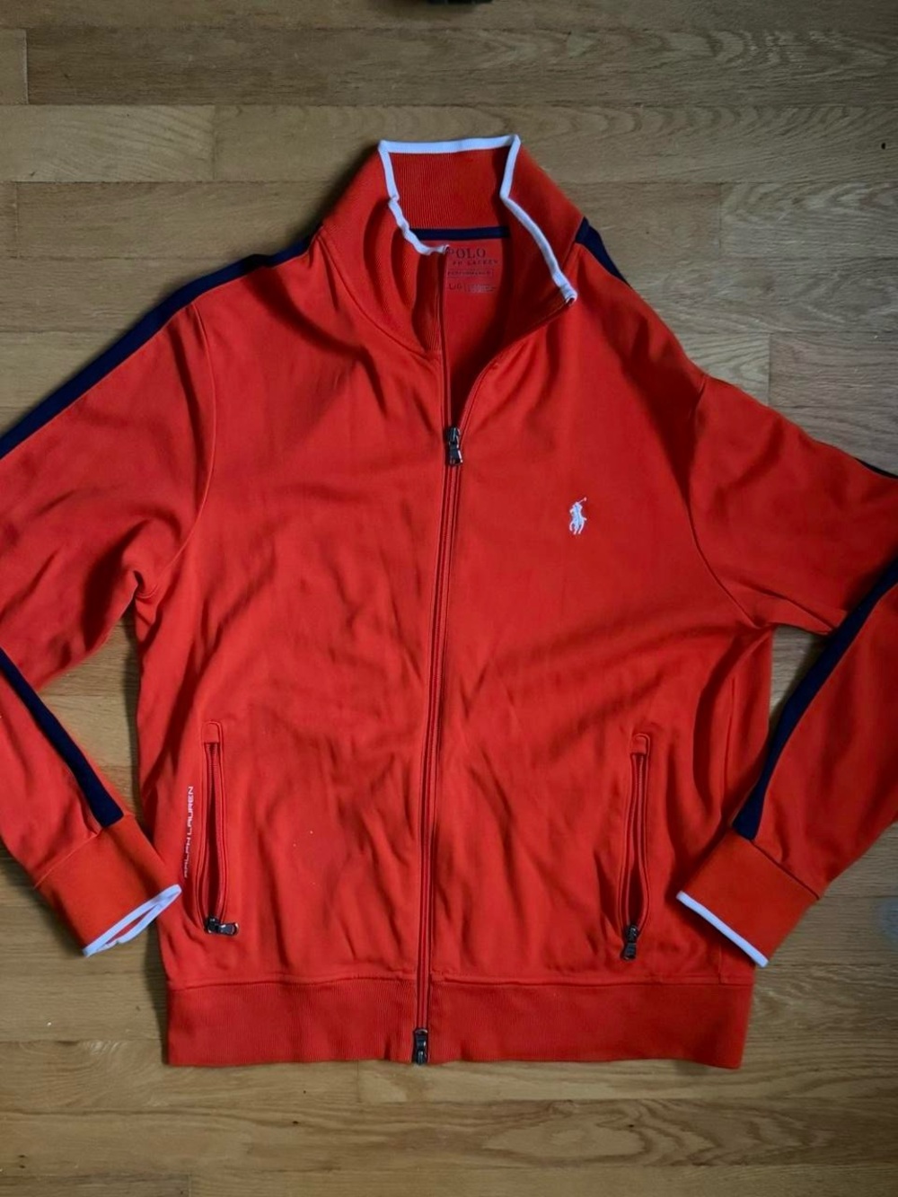 Polo by Ralph Lauren Orange Full-Zip Track Jacket with